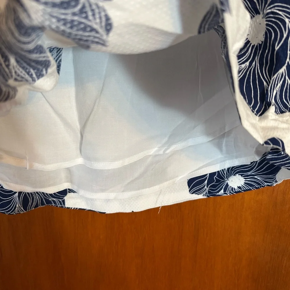 NWT Draper James Navy Floral Blouse - Picture 6 of 8